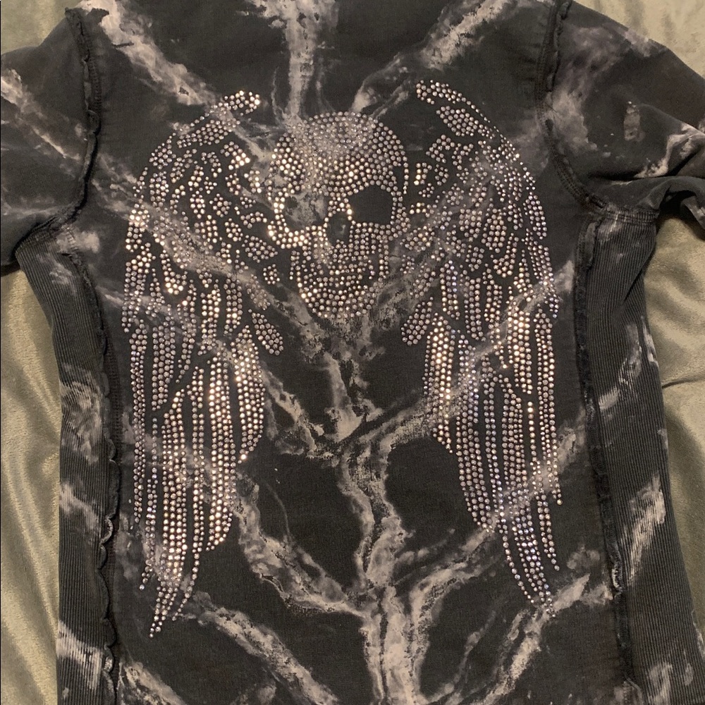 EUC Y2K Sinful Marble zip up hoodie